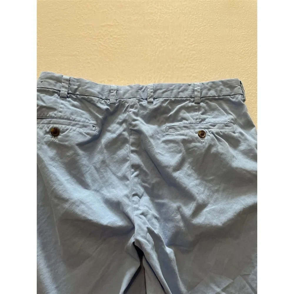 Brooks Brothers 34 x 9.5" Bermuda Short Light Blue Flat‎ Front Cotton Twill_8